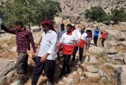 نجات جان مرد مفقود شده در ارتفاعات کوه خامی باشت توسط امدادگران هلال احمر  
