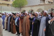 تجمع طلاب و روحانیون شهرستان بویراحمد در حمایت از پاسخ موشکی سپاه به رژیم غاصب صهیونیستی+تصاویر