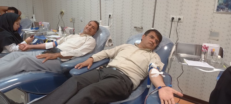 اهدای خون شهردار و کارکنان شهرداری یاسوج+تصاویر